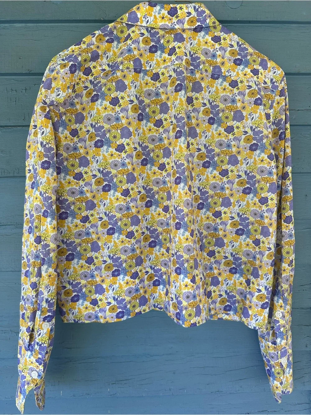 J. Crew Liberty Garçon Cropped Shirt in Arrow Print S
